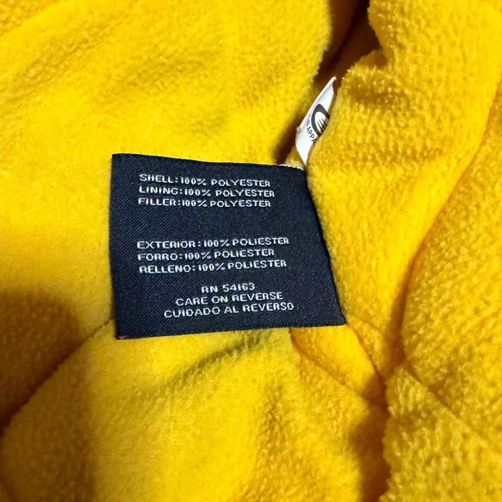 Vintage NFL Pittsburgh Steelers Hooded Puffer Jacket Fleece Lined Men's M